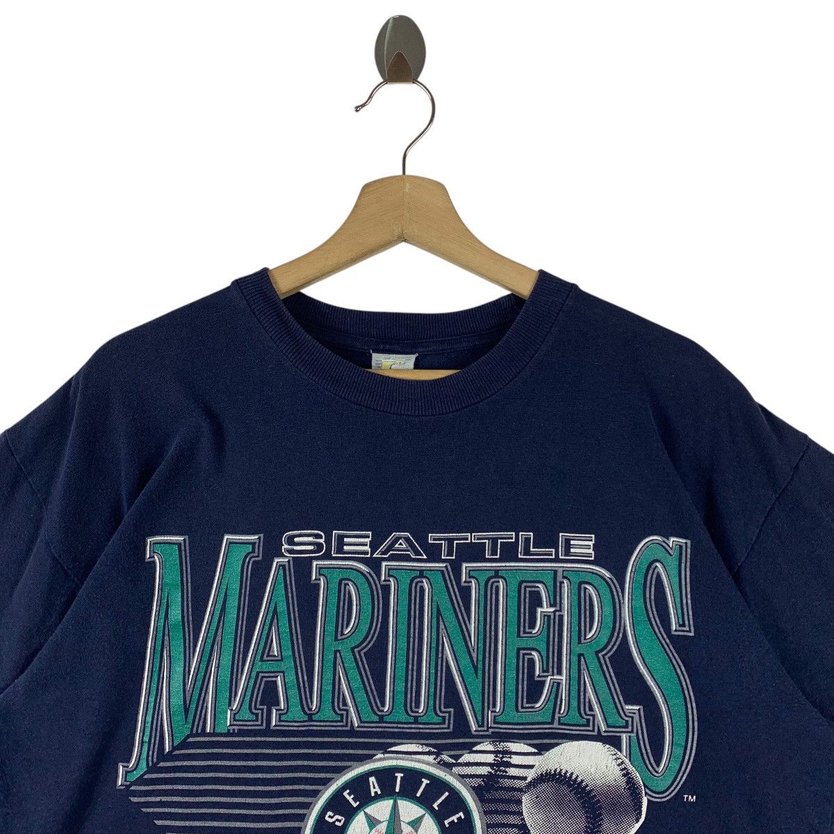 NBA × Vintage Vintage 90s SEATTLE MARINERS big spellout printed tee Size US L / EU 52-54 / 3 - 2 Thumbnail