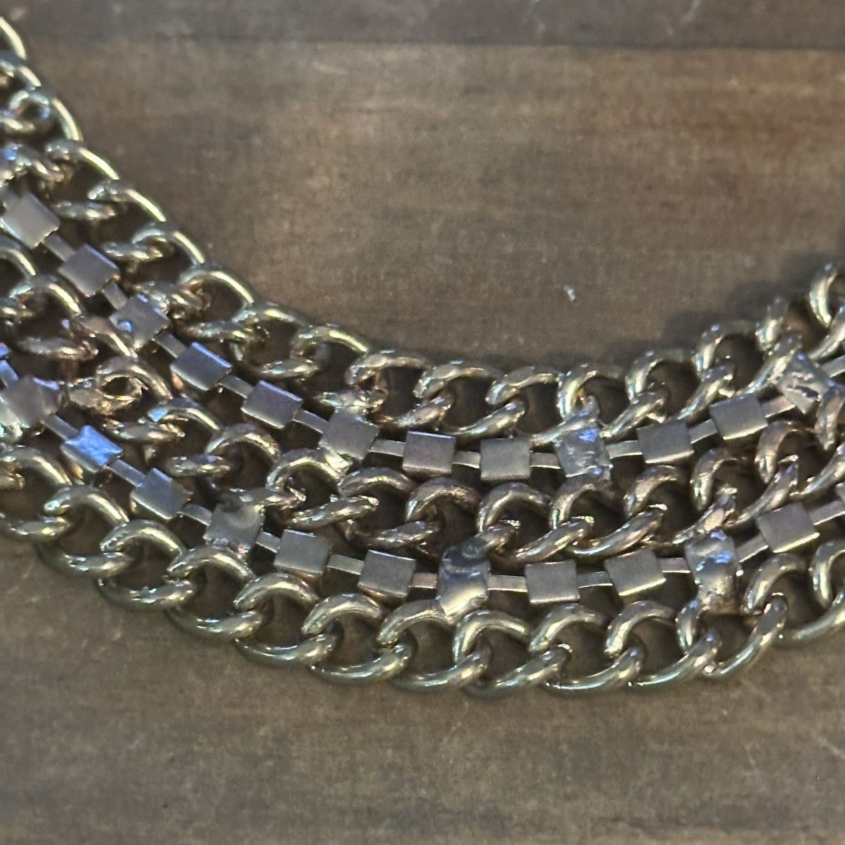 Aldo Aldo gold tone multi chain rhinestone collar necklace Size ONE SIZE - 5 Thumbnail