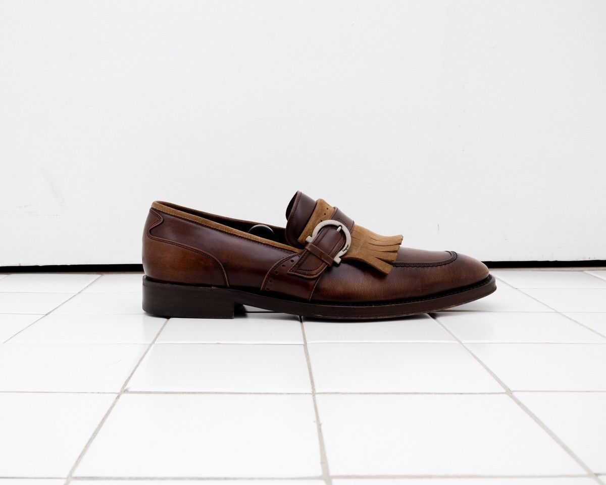 Salvatore Ferragamo Salvatore Ferragamo Monk Strap Shoes Tassel Brown Loafers Size US 8.5 / EU 41-42 - 3 Thumbnail