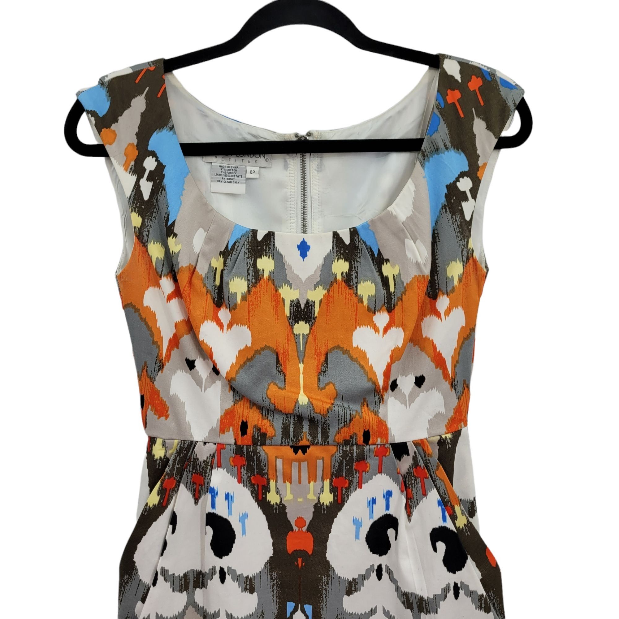 MAGGY LONDON Vtg 90's Artsy Statement Dress Sz 6P Abstract Skull Sleevele Size M / US 6-8 / IT 42-44 - 8 Thumbnail