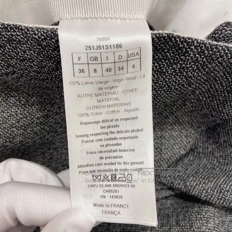 Dior Dior Asymmetrical Gray Wool Midi Skirt . Size 23" - 6 Thumbnail