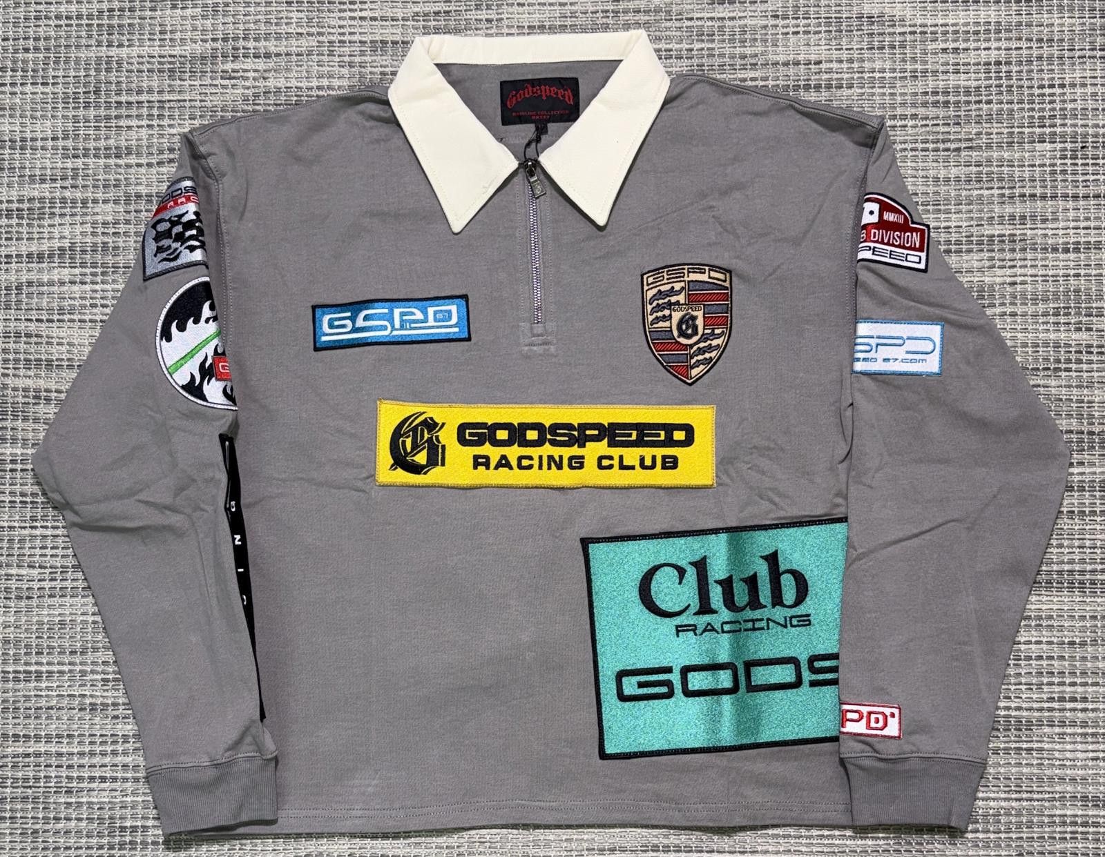 Godspeed Grey GRC Quarter Zip Polo Men's Long Sleeve