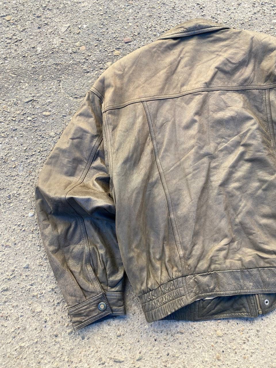 Other Vintage Avant Garde Rick Owens Style faded Leather jacket Size US L / EU 52-54 / 3 - 10 Thumbnail