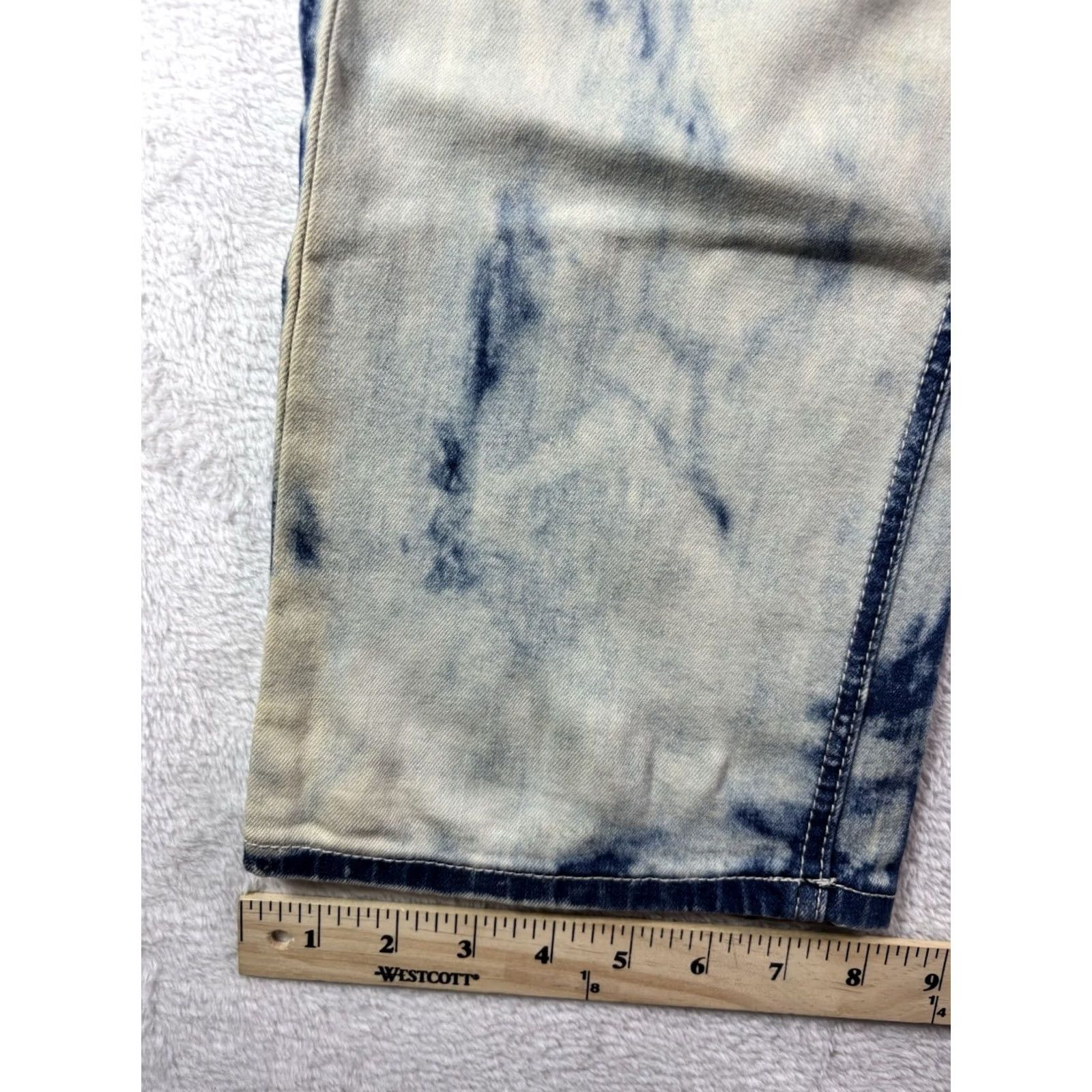 Vintage Gray Earth Jeans Men’s Regular 34x32 Acid Washed Distressed Denim Blue White 5-Pocket Zipper Vintage: No Size US 34 / EU 50 - 5 Thumbnail