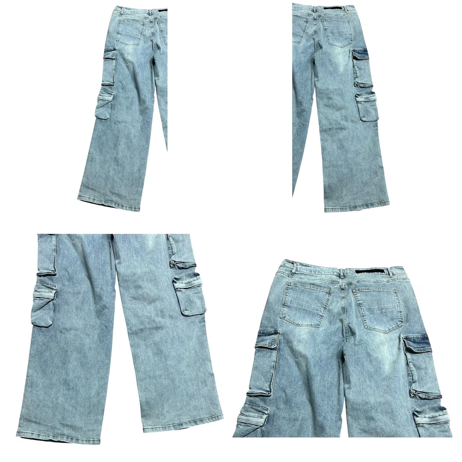 Vintage Rockstar Jeans Men 40 Burain Blue Baggy Fit Distressed Cargo Pocket 5-Pocket Denim Relaxed Adult Regular Size 40 Blue Size US 40 / EU 56 - 10 Thumbnail
