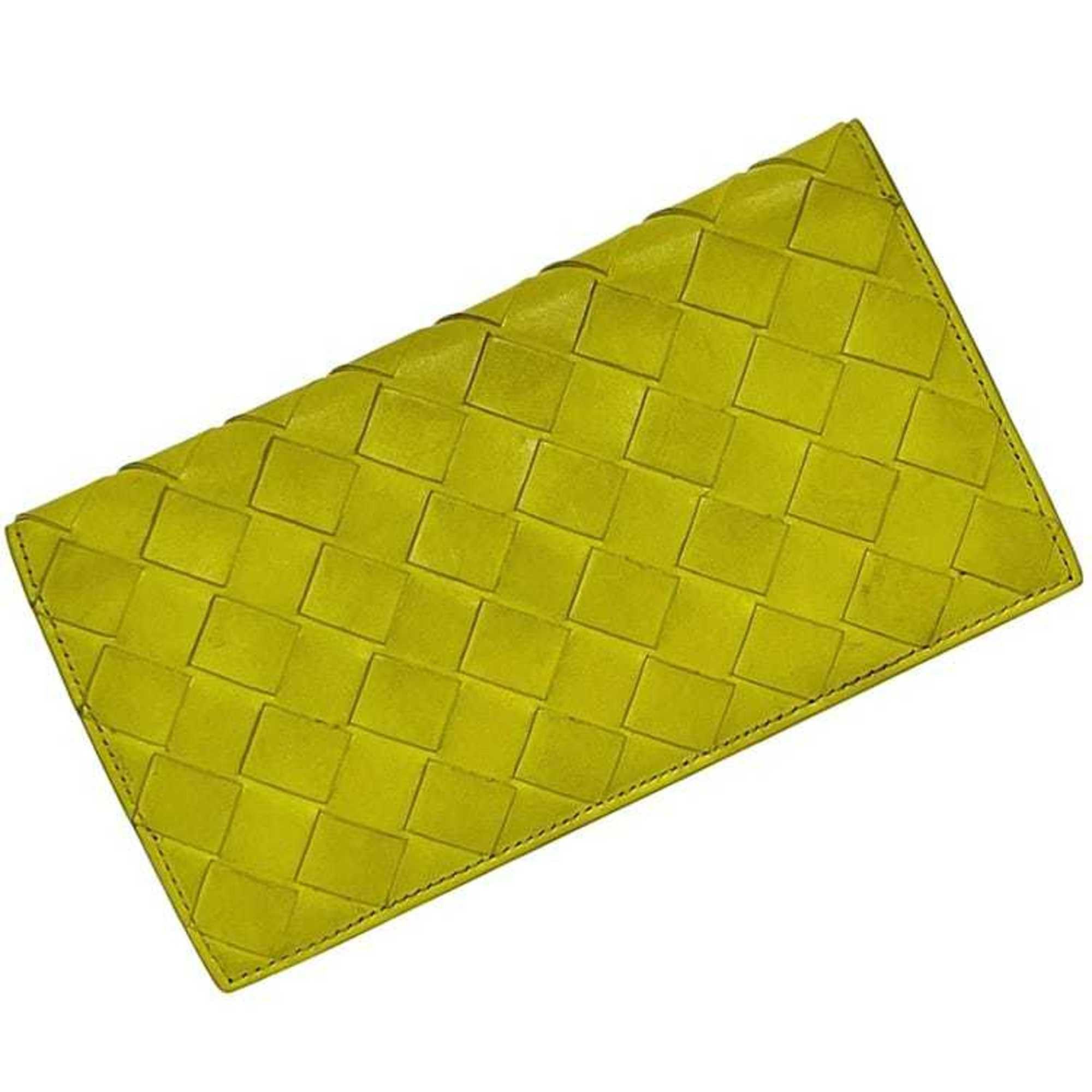 Bottega Veneta Bottega Veneta Bifold Long Wallet ec-24435 Yellow Cassette 676593 Leather P02068570A BOTTEGA VENETA Braided Flap Men's Women's Size ONE SIZE - 1 Thumbnail