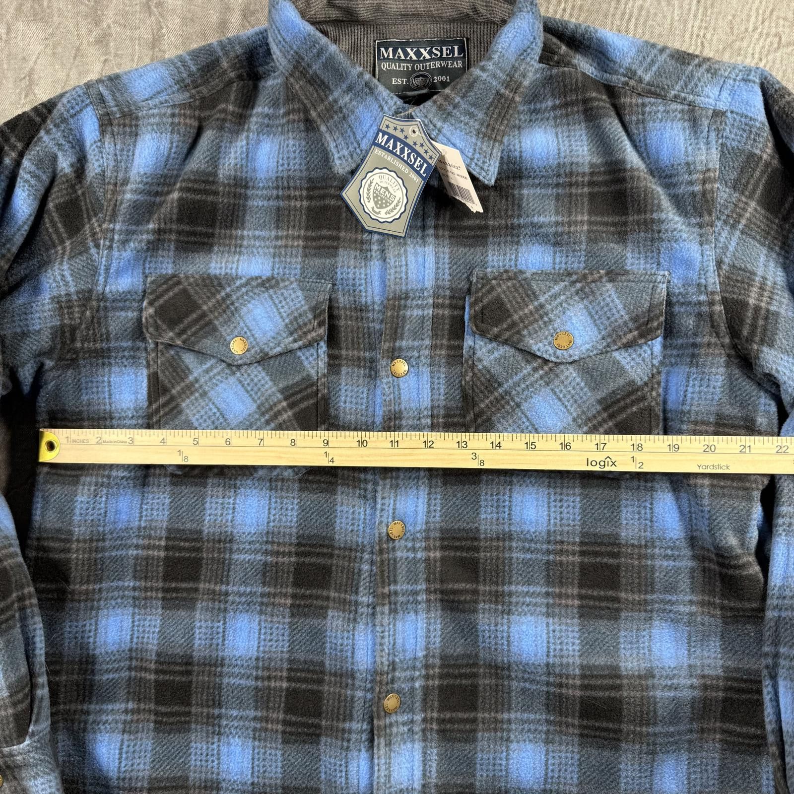 Other Maxxsel Jacket Men's L Blue Flannel Outerwear Sherpa Size US L / EU 52-54 / 3 - 4 Thumbnail