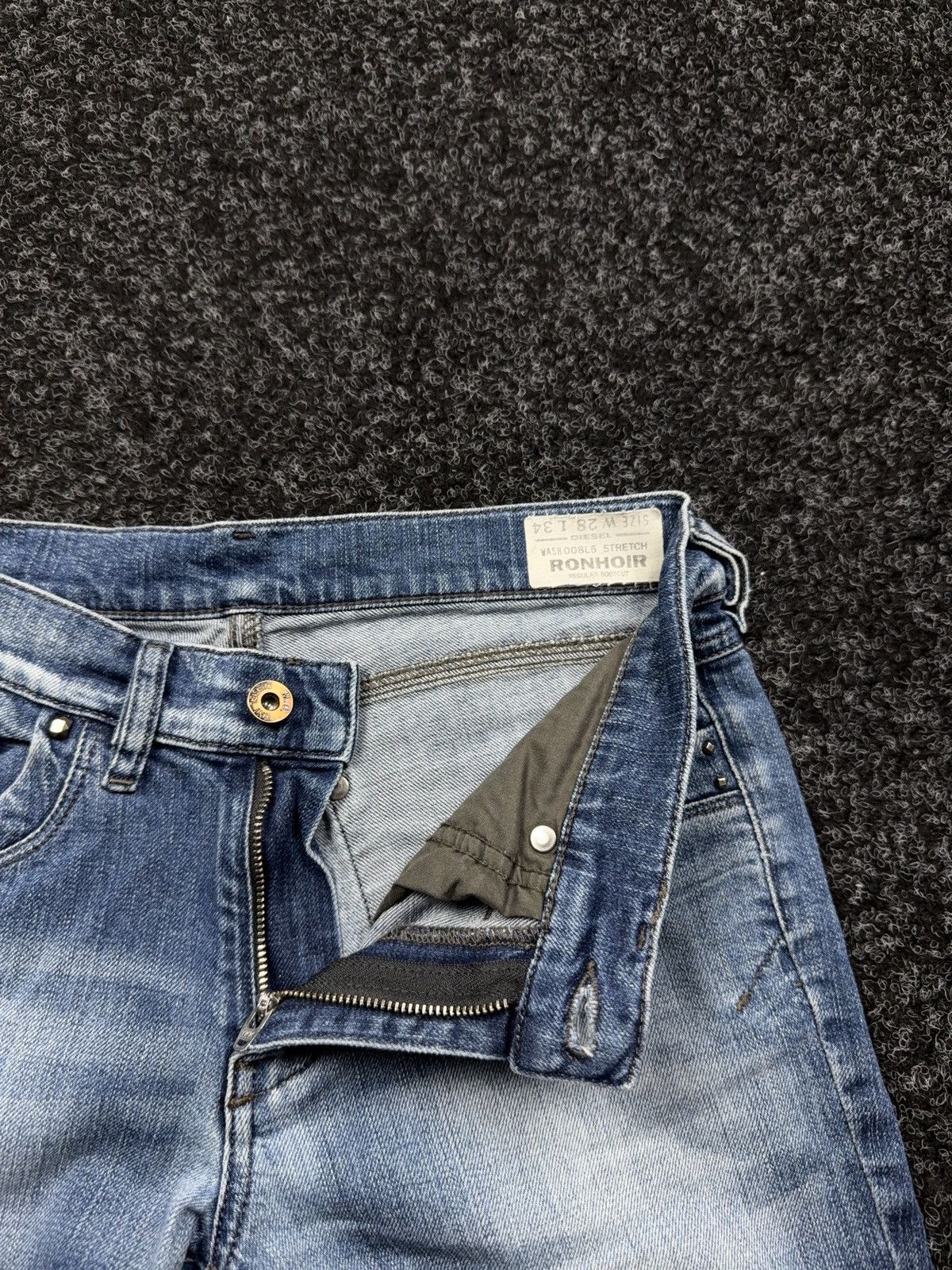 Diesel Luxury Retro 00s Diesel Ronhoir Low Rise Bootcut Jeans Y2K Size 28" / US 6 / IT 42 - 10 Thumbnail