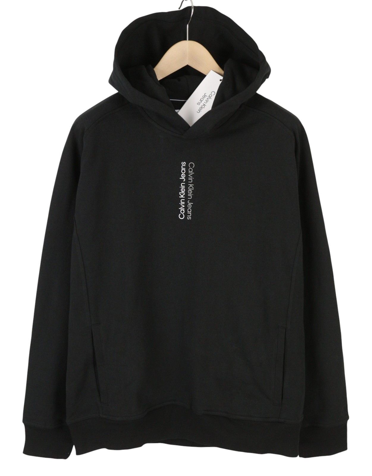Calvin Klein XL Black Cotton Oversized Logo Pullover Hoodie 87449 Size US XL / EU 56 / 4 - 1 Thumbnail