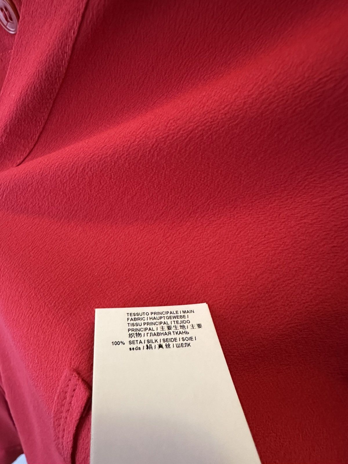 Marni Marni Red Silk Button-Back Blouse – Size 40 (IT) Size S / US 4 / IT 40 - 5 Thumbnail