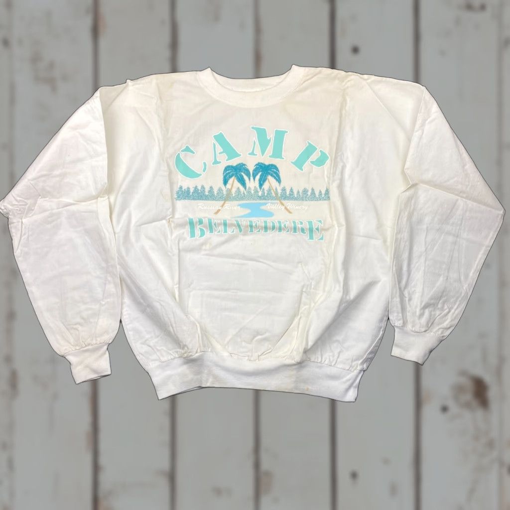 Vintage VINTAGE Camp Belvedere Russian River Valley Winery Long Sleeve Shirt XL White Mens 90s Outdoor USA Graphic Print Size US XL / EU 56 / 4 - 1 Thumbnail