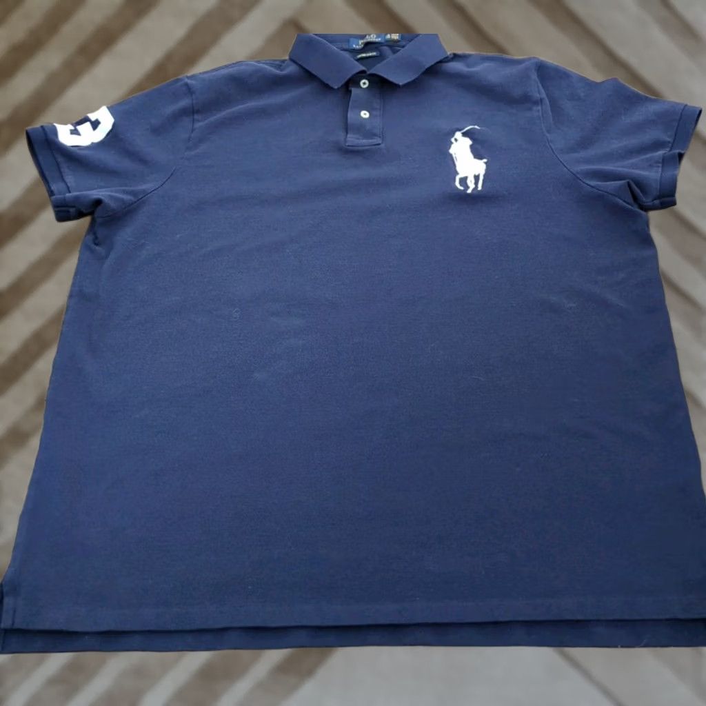 Polo Ralph Lauren Polo Ralph Lauren Polo Shirt XXL Blue Big Pony 3 Royal Classic Fit Short Sleeve Button Collar Men's Vintage? Size US XXL / EU 58 / 5 - 1 Thumbnail