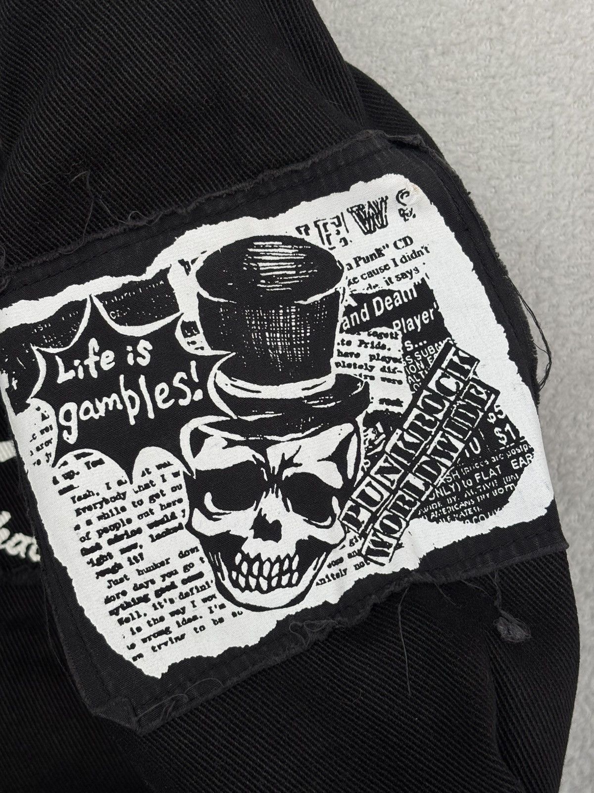 Japanese Brand Sexpot Revenge Patched Deconstructed Denim Jacket Size US S / EU 44-46 / 1 - 9 Thumbnail