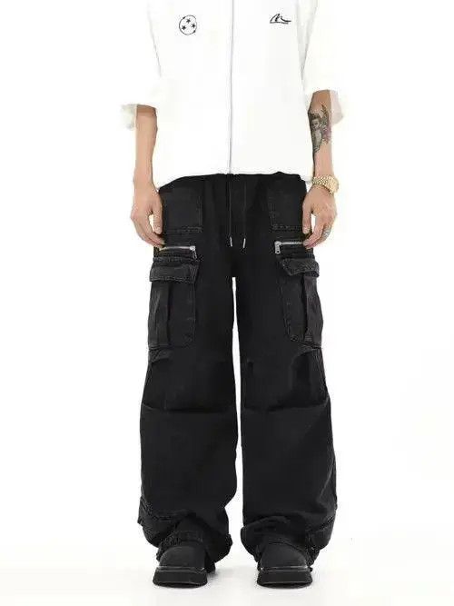 Jean Cargo Baggy Wide Leg Denim Jeans Size US 32 / EU 48 - 4 Thumbnail