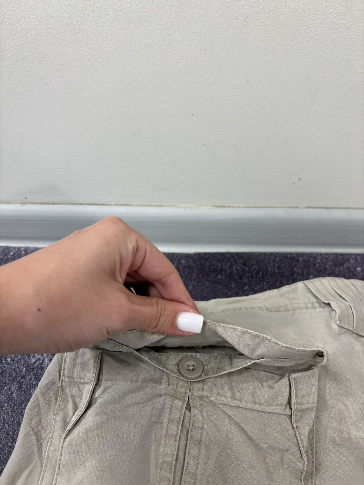 Lee Vintage Lee Dungarees Y2K Beige Work Hype Baggy Cargo Shorts Size US 36 / EU 52 - 18 Thumbnail