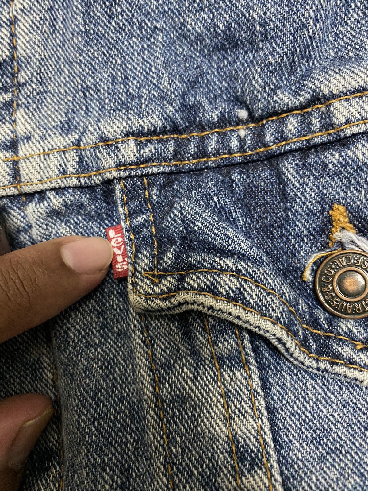 Levi's Vintage Clothing Vintage 90s Levi's Denim Buffalo Check Jacket Size US M / EU 48-50 / 2 - 7 Thumbnail