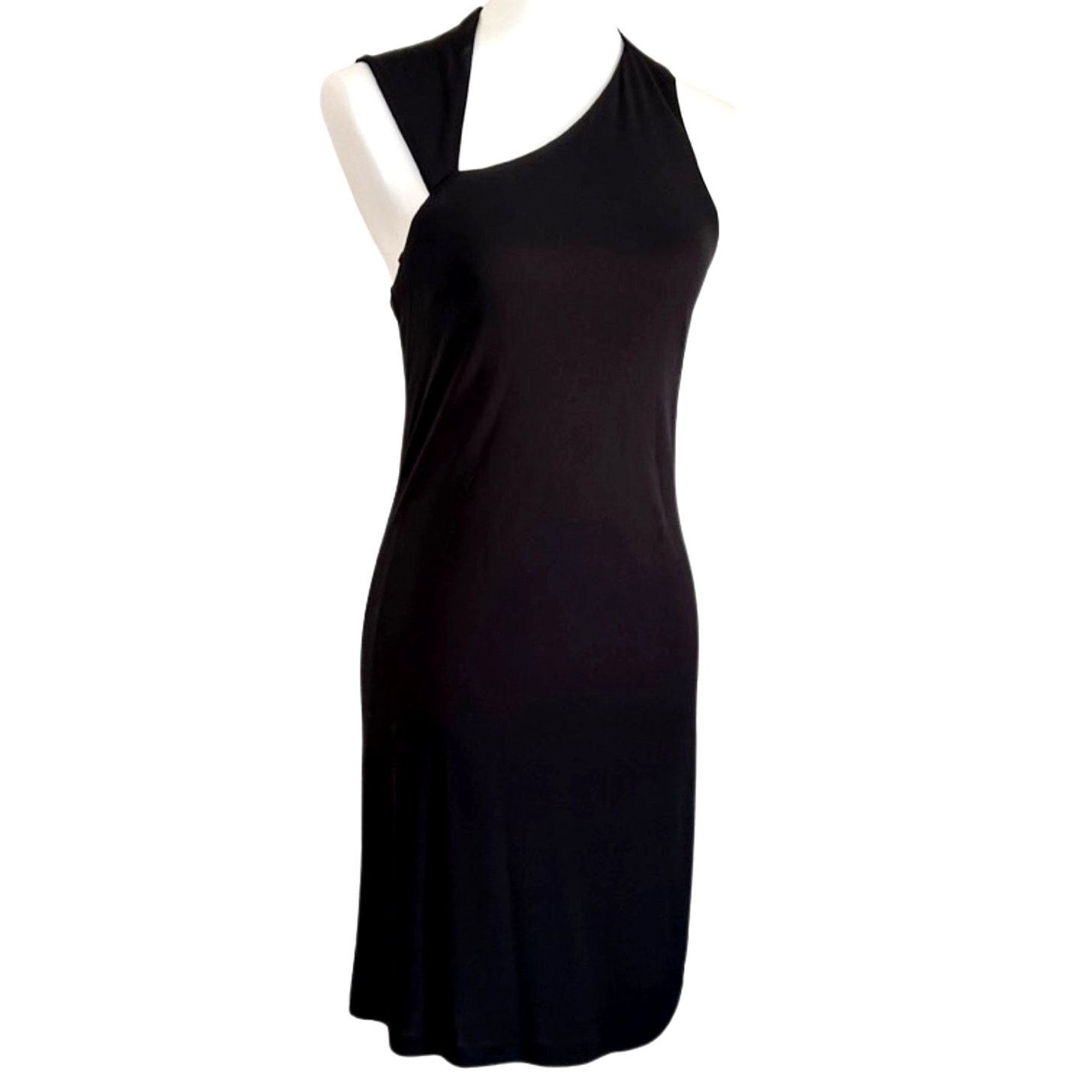 Halston Heritage Halston Heritage Black Asymmetric One-Shoulder Dress Size XS / US 0-2 / IT 36-38 - 5 Thumbnail