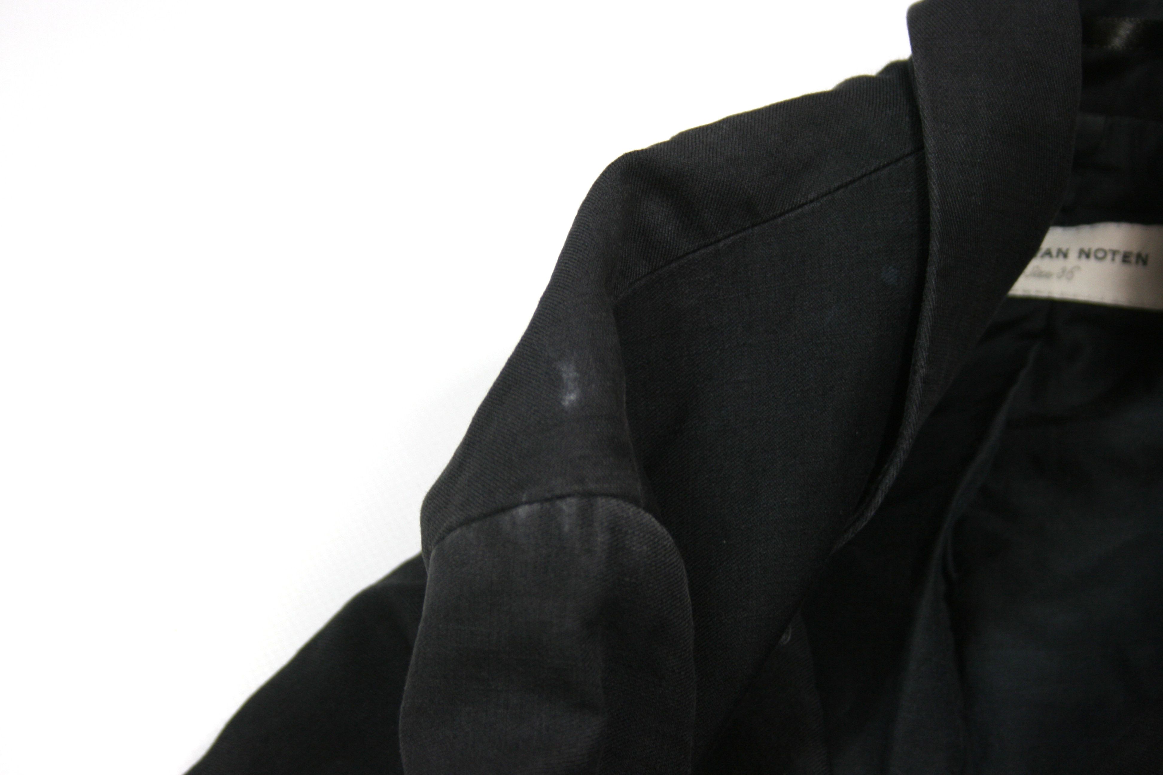 Dries Van Noten 00S Cotton Paper Garment Dyed D-B Oversize Blazer Vintage Size XS / US 0-2 / IT 36-38 - 12 Thumbnail
