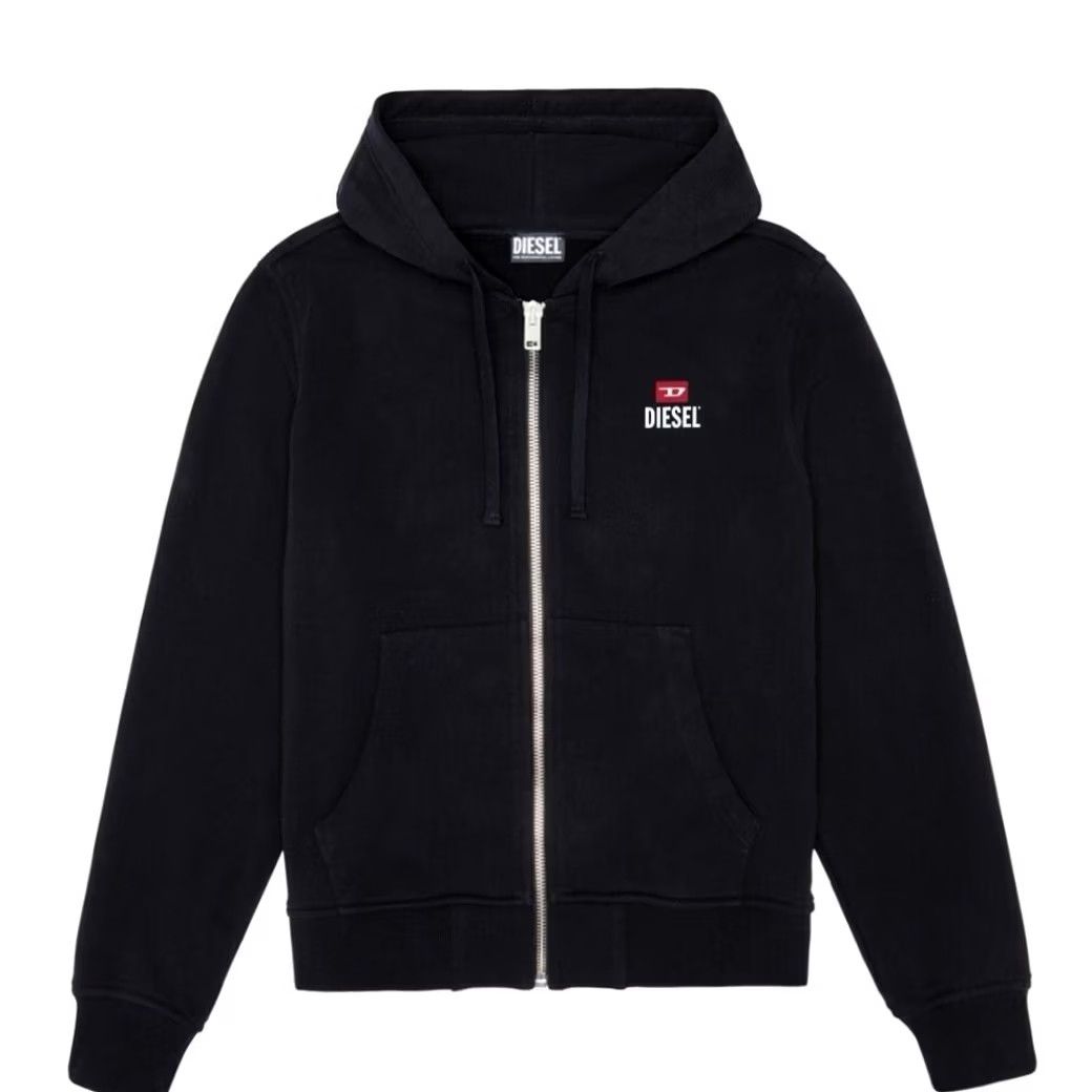 Diesel VINTAGE? Diesel Full Zip Hoodie Black For Successful Living Y2K Size L Mens Size US L / EU 52-54 / 3 - 4 Thumbnail
