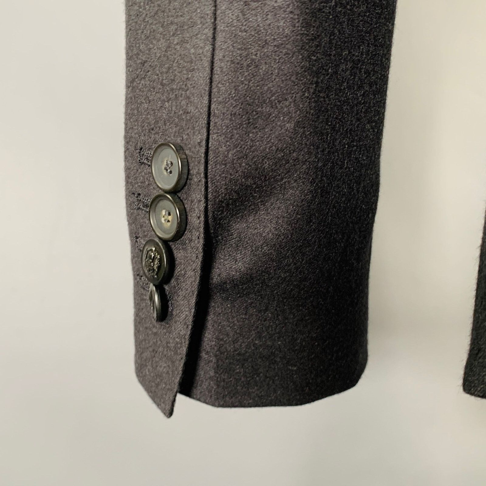 The Kooples Size 36 Grey Charcoal Wool Notch Lapel Sport Coat Size 36R - 5 Thumbnail