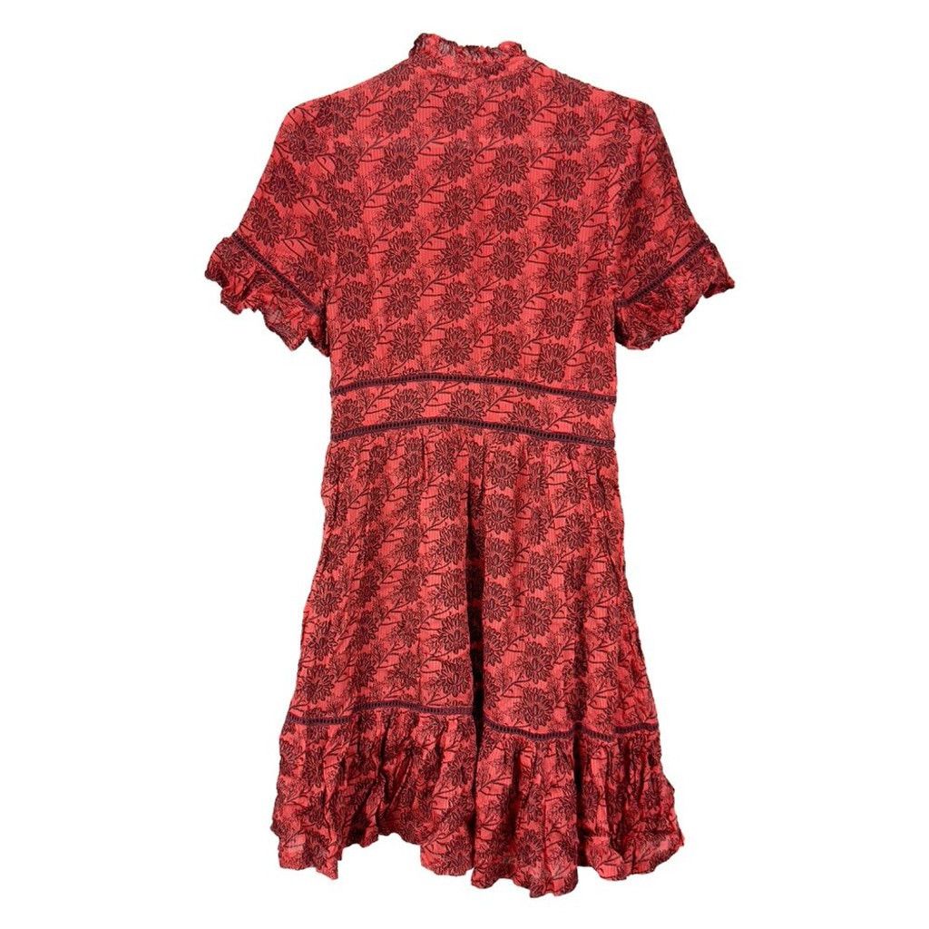 Scotch & Soda SCOTCH & SODA Bold Red Cinched Waist Ruffled Lace Ribbing S Size XS / US 0-2 / IT 36-38 - 7 Thumbnail