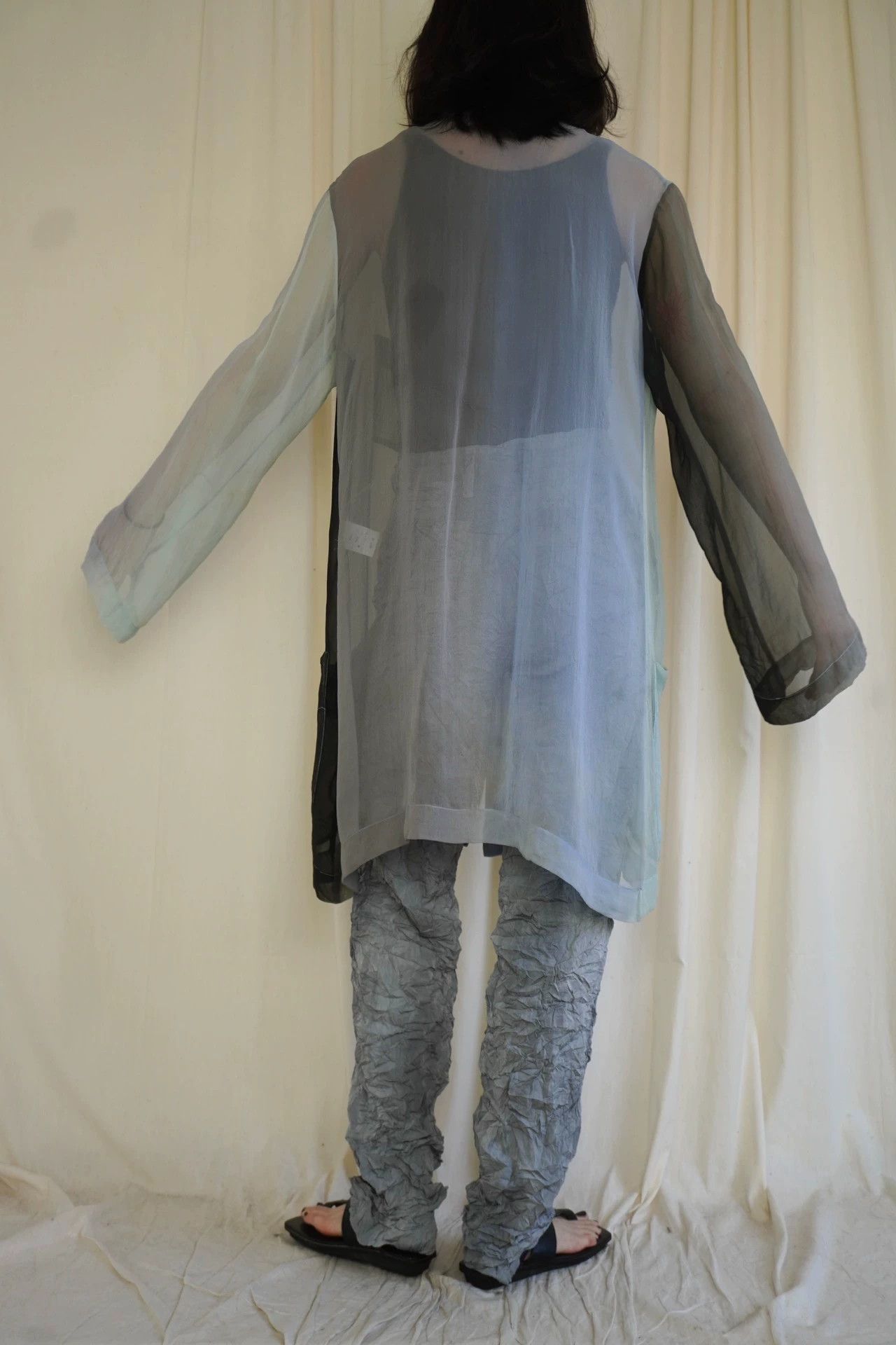 Issey Miyake Issey Miyake 1995ss Gradient Silk Shirt (Free Size) Size ONE SIZE - 4 Thumbnail