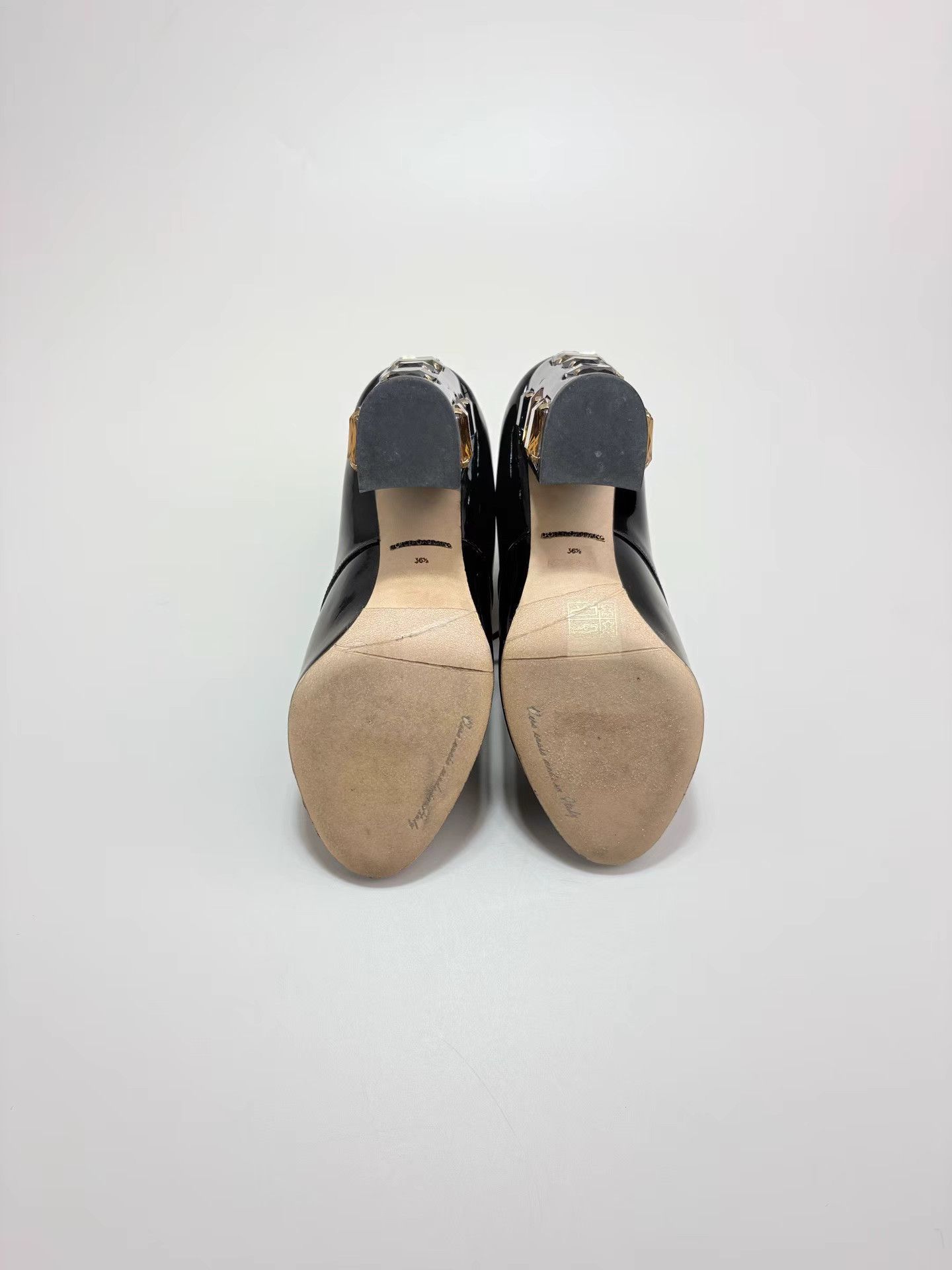 Dolce & Gabbana DOLCE&GABBANA Gem Patent Leather High Heels K1 Size US 6.5 / IT 36.5 - 5 Thumbnail