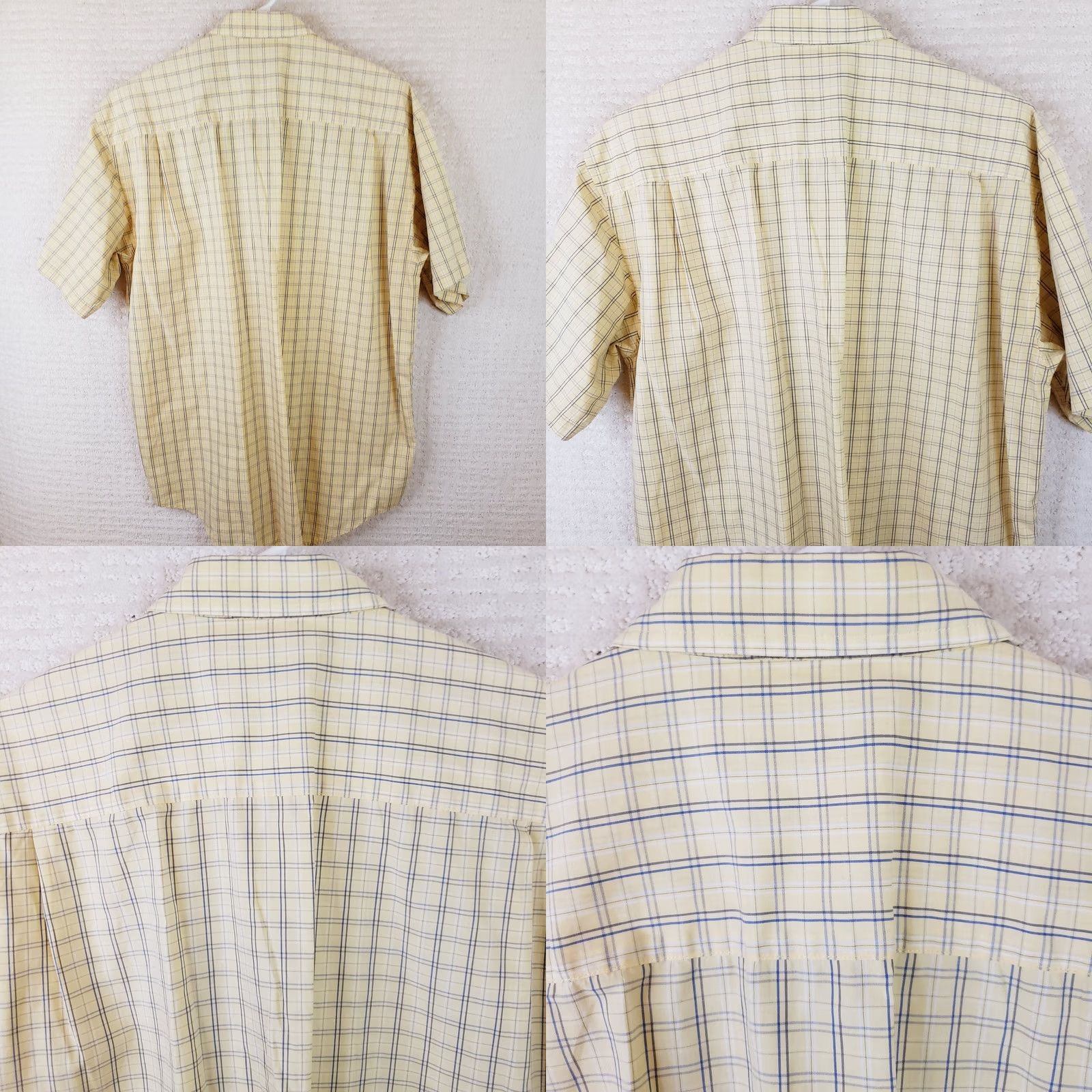 Vintage LL Bean Shirt Men's M Button-Down Short Sleeve Yellow Plaid 100% Cotton Front Pocket Button-Up Casual Business Formal Size US M / EU 48-50 / 2 - 8 Thumbnail