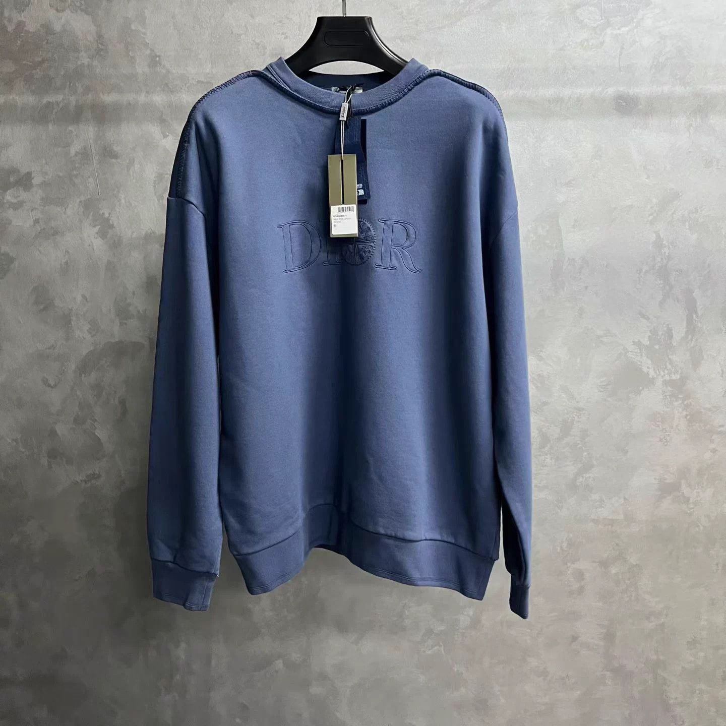 Dior Dior Blue Logo Oversized Crewneck Longsleeve M Size M / US 6-8 / IT 42-44 - 1 Thumbnail