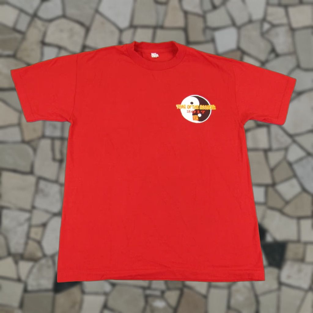 Vintage VINTAGE Year Of The Dragon Shirt Men M Red Alstyle Hawaiian 2017 Mens Medium Red Graphic Print Short Sleeve Crew Neck Cotton T-Shirt Size US M / EU 48-50 / 2 - 1 Thumbnail