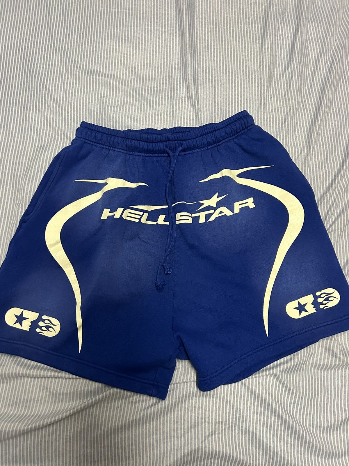 Hellstar Studios Flame Shorts Blue | eBay