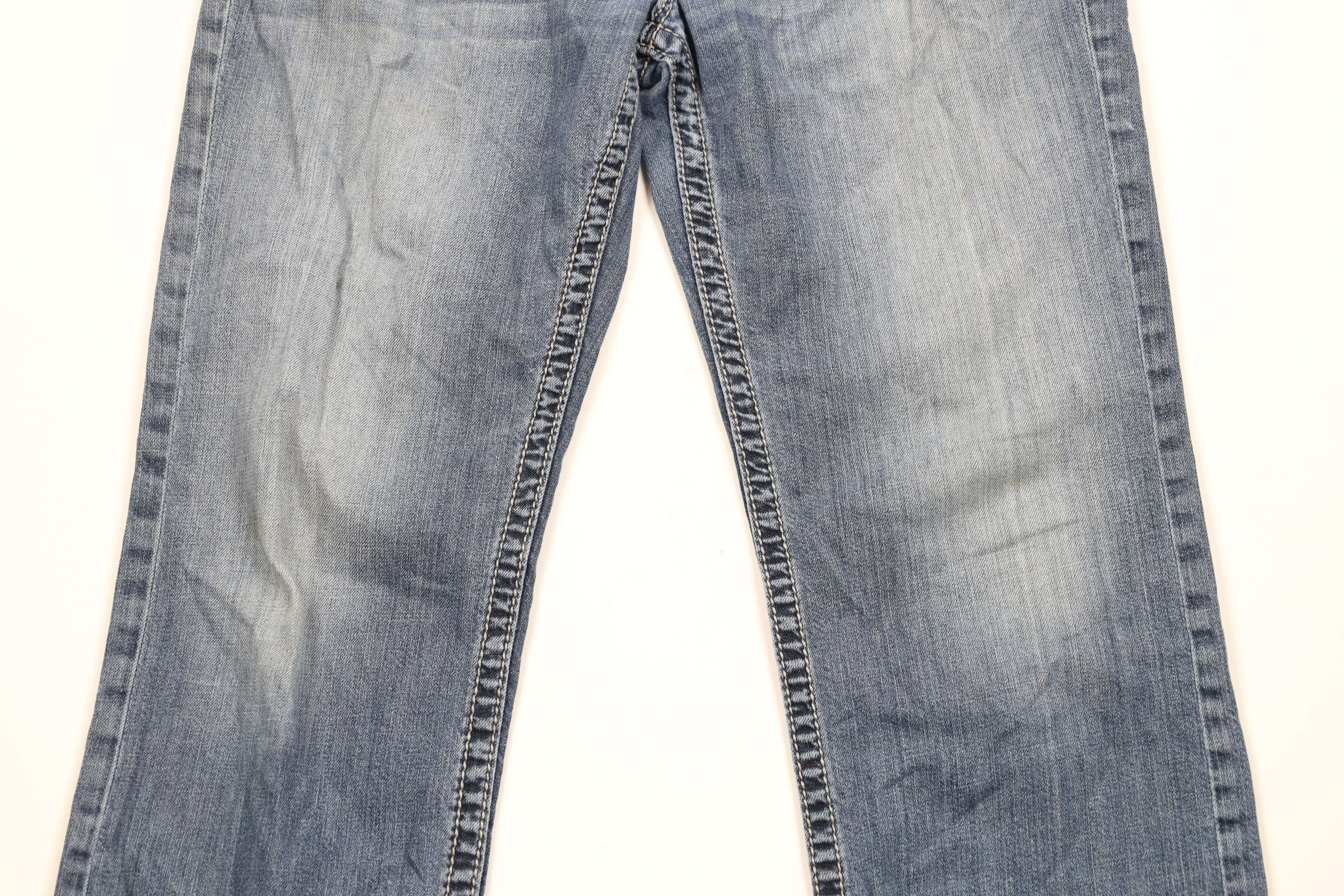 Vintage Buckle BKE Thick Stitch Stretch Jake Bootleg Denim Jeans Size US 33 - 3 Thumbnail