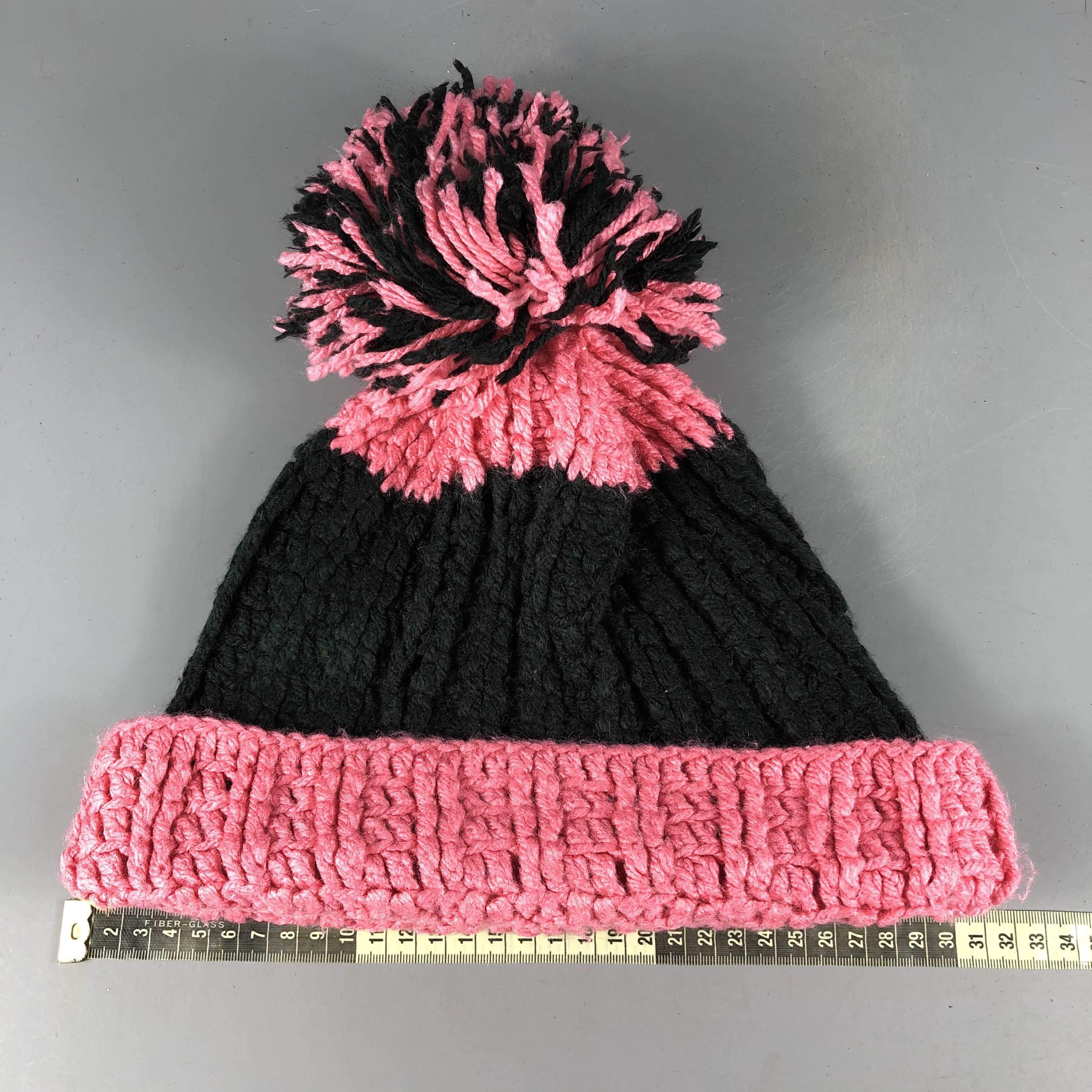 Japanese Brand × Vintage Womens Aran Isle Knit PomPom Beanie Snow Hat Snow Cap -D973 Size ONE SIZE - 3 Thumbnail
