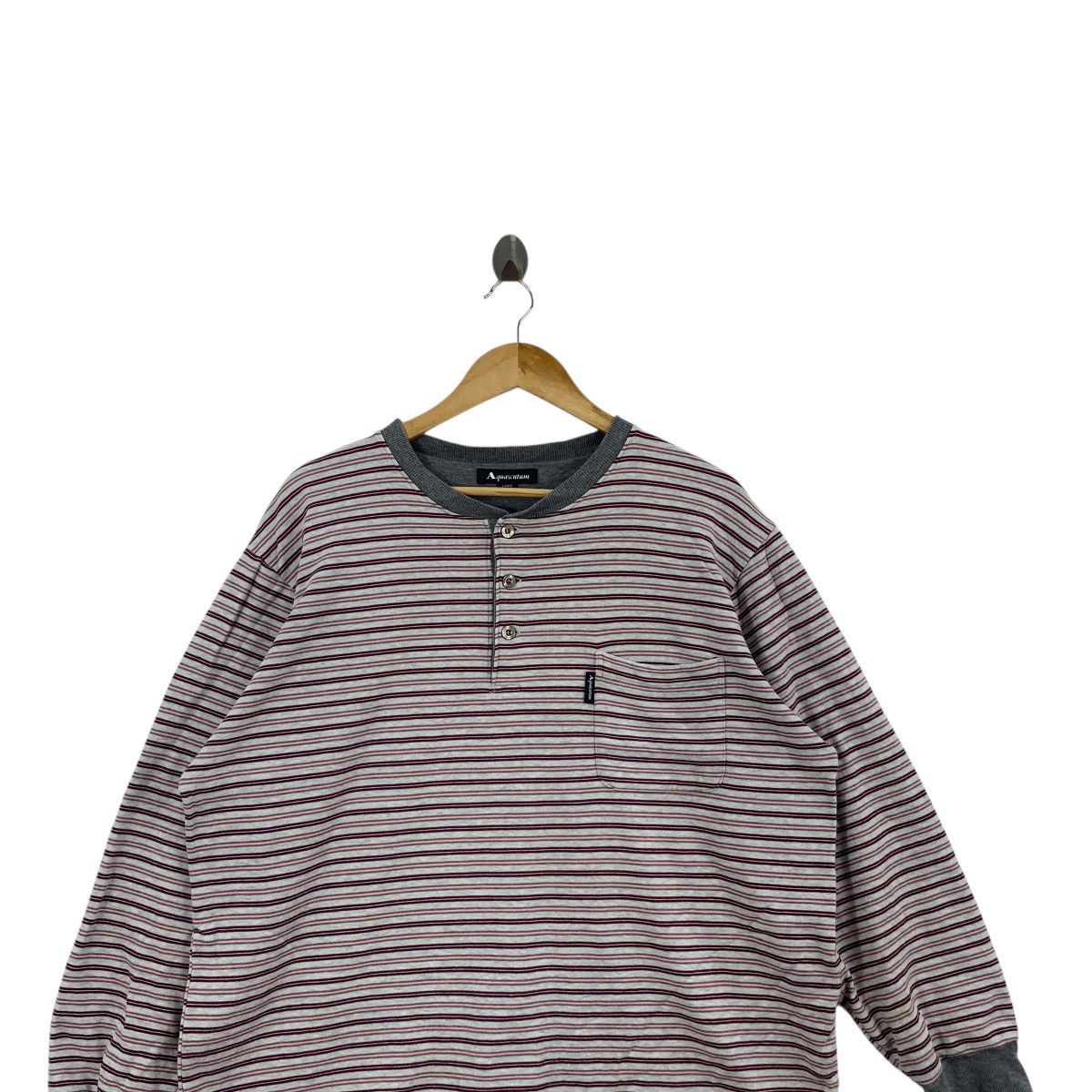 Aquascutum Vintage AQUASCUTUM LONDON Striped Baggy Sweatshirt Size XL / US 12-14 / IT 48-50 - 2 Thumbnail