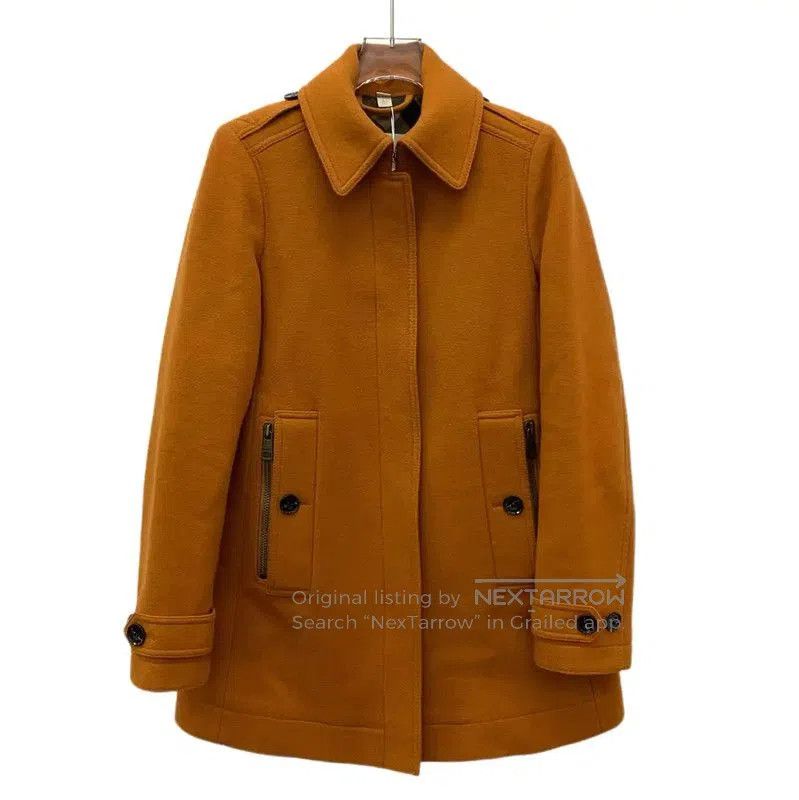 Burberry Burberry Orange Wool Ladies Coat (Size XS). Size XS / US 0-2 / IT 36-38 - 1 Thumbnail