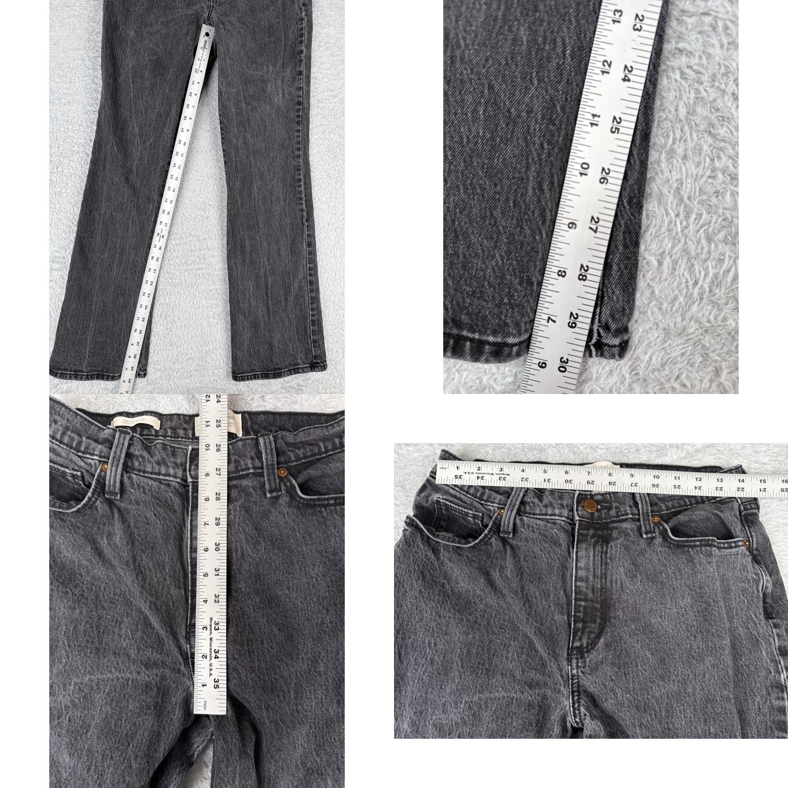Vintage Universal Thread Jeans Womens 8 Black Denim Bootcut 28x30 Mid Rise Cotton 5-Pocket Zipper Button Regular Inseam 30in Mens? Size 30" / US 8 / IT 44 - 8 Thumbnail