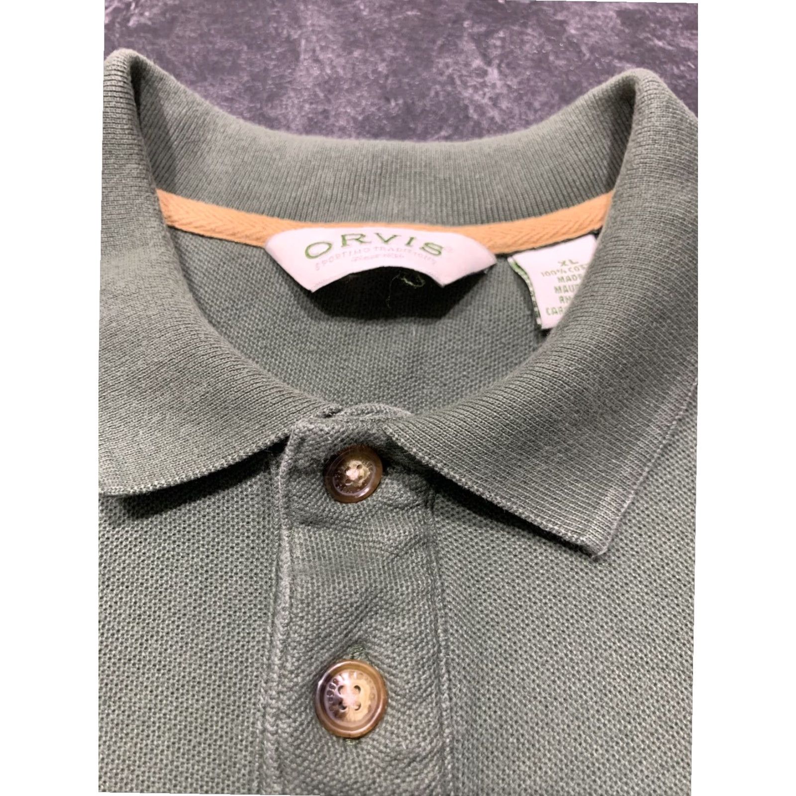 Orvis Orvis Mens XL Green Cotton Polo Shirt Fishing Regular Fit Size US XL / EU 56 / 4 - 4 Thumbnail