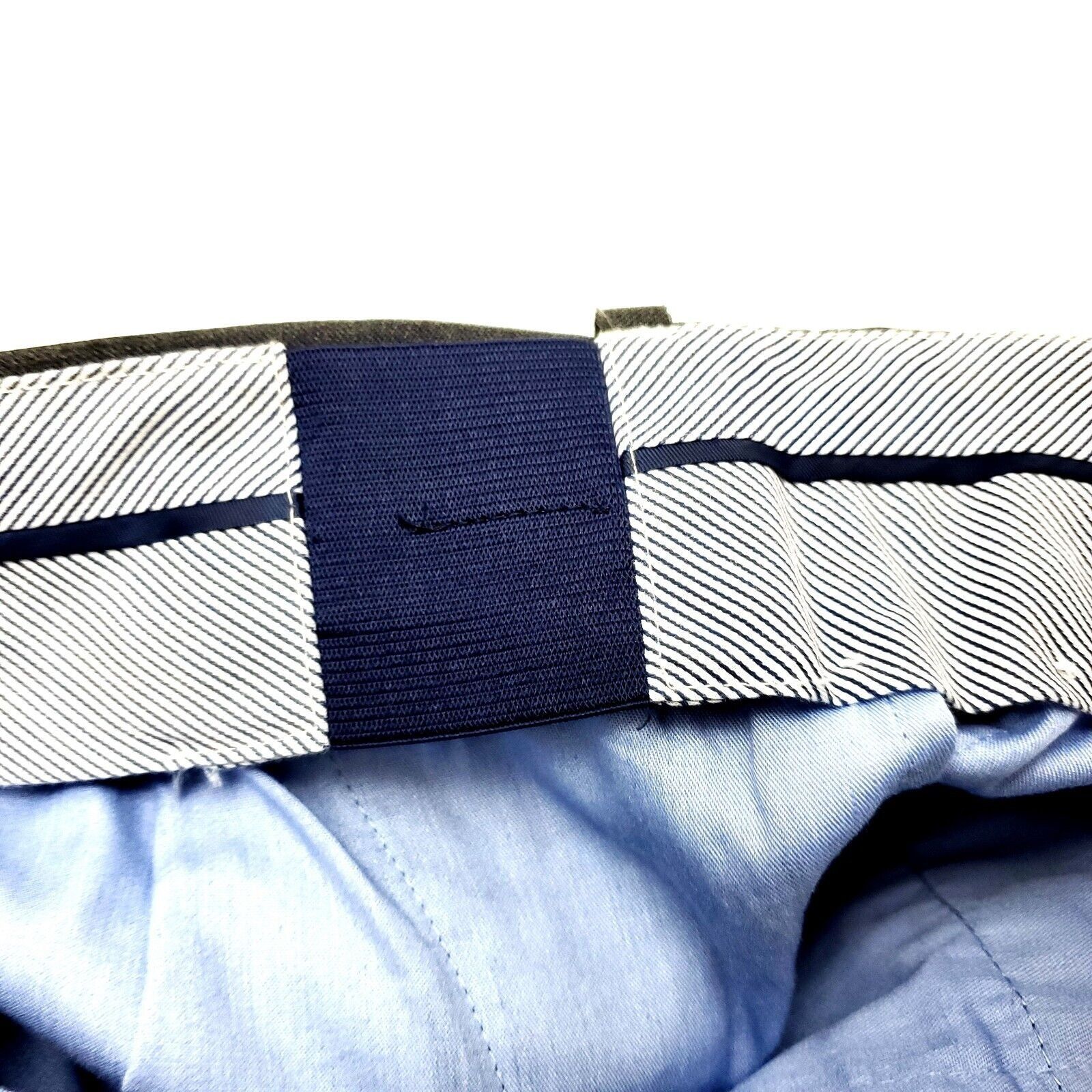 Hart Schaffner Marx Hart Schaffner Marx Wool Dress Pants 36/28 Gray Flat Front M Size 36R - 5 Thumbnail