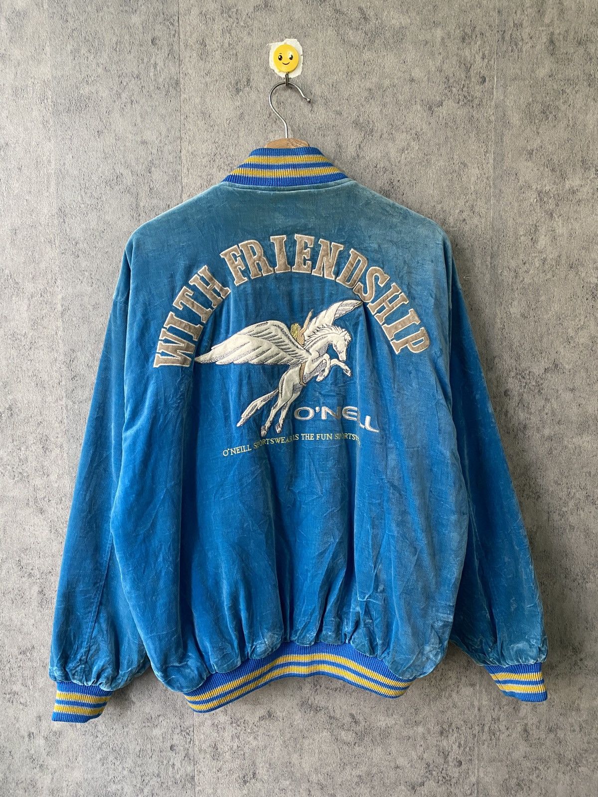Vintage Vintage 80s O’neill Velvet Varsity Jacket Size US L / EU 52-54 / 3 - 4 Thumbnail