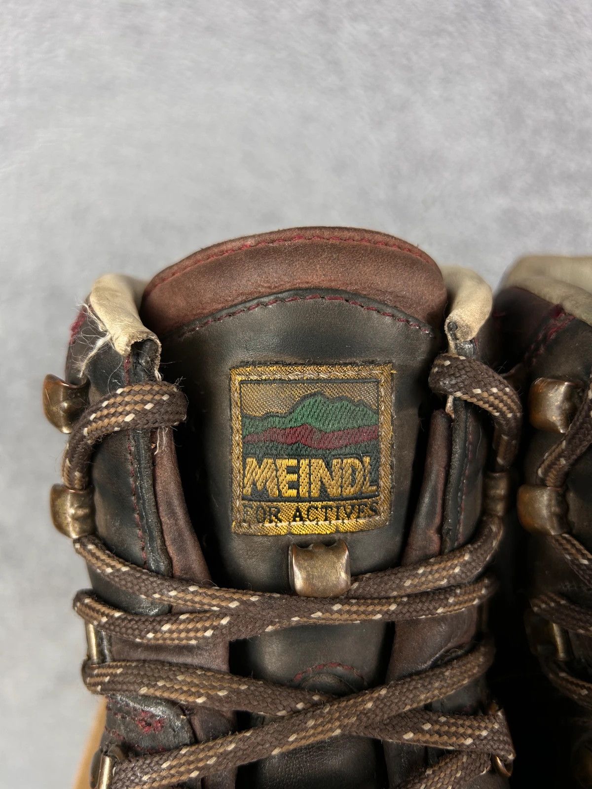 Designer Meindl Gore-Tex leather hiking boots brown Size US 7 / IT 37 - 7 Thumbnail