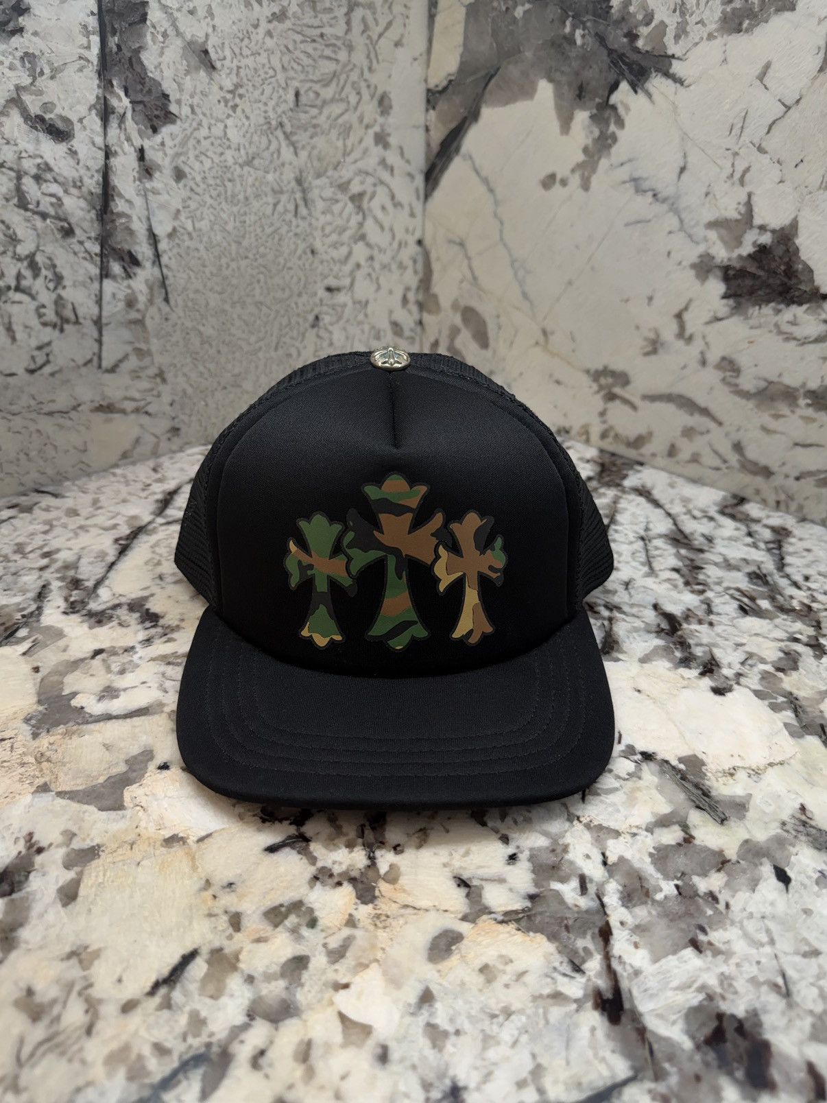Chrome Hearts Chrome Hearts Camo Cemetery Cross Patch Trucker Size ONE SIZE - 1 Thumbnail