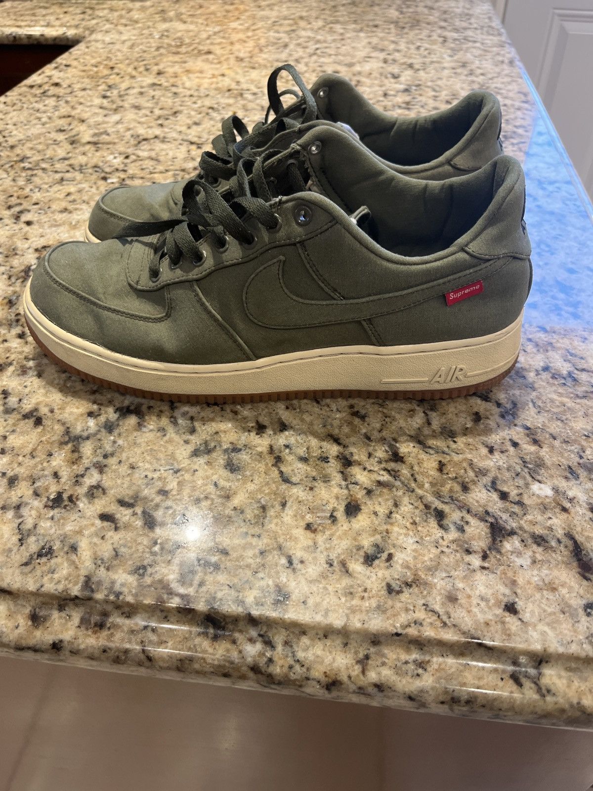 Nike × Supreme Nike Supreme Air Force 1 Olive Green rare | Grailed