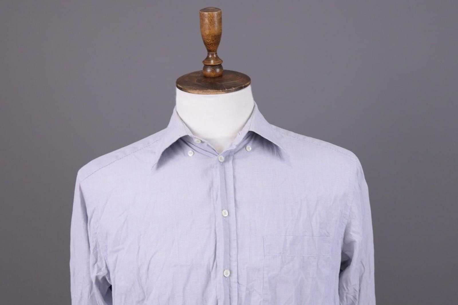 Armani Collezioni Armani Collezioni White Check Button Down Shirt Size 41 /16 Size US M / EU 48-50 / 2 - 4 Thumbnail