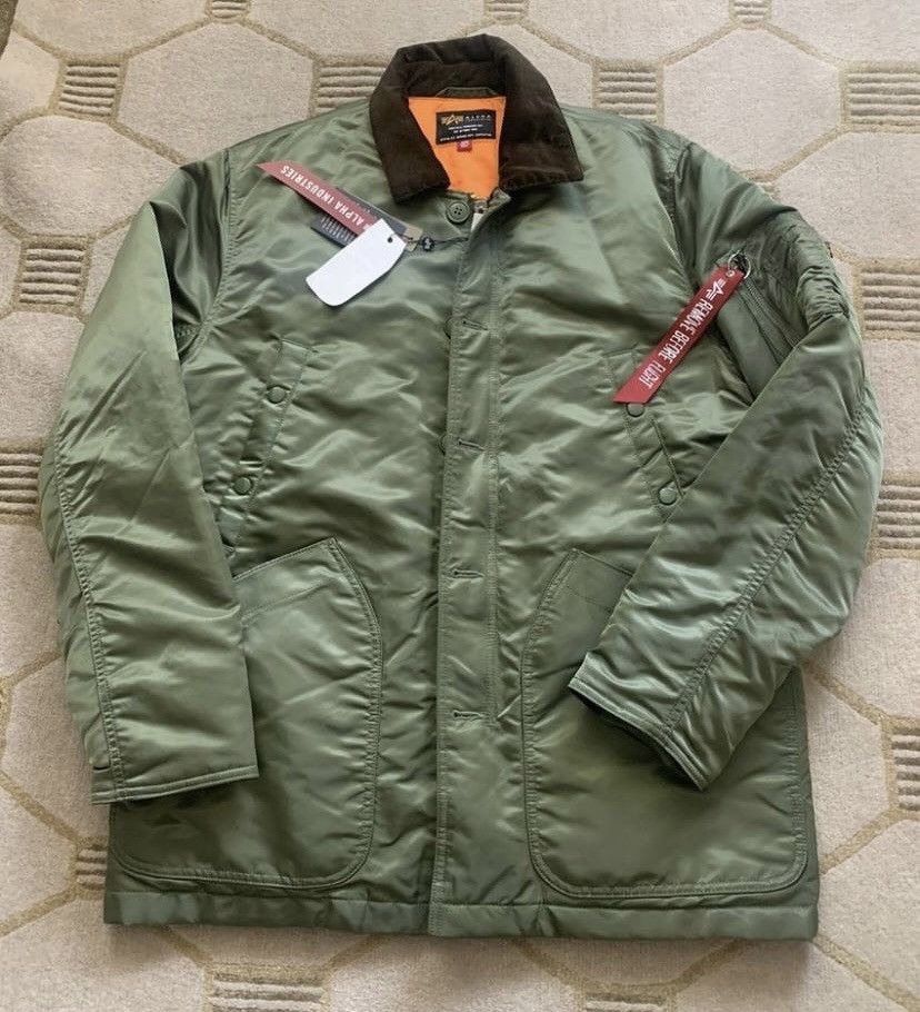 image of NWT Alpha Industries X J. Crew Barn Jacket Limited Edition in Green, Men's (Size Medium)