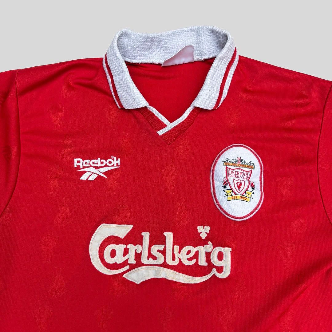 Reebok Liverpool FC 1996 97 90s Vintage Reebok Home Football Jersey Size US S / EU 44-46 / 1 - 2 Thumbnail