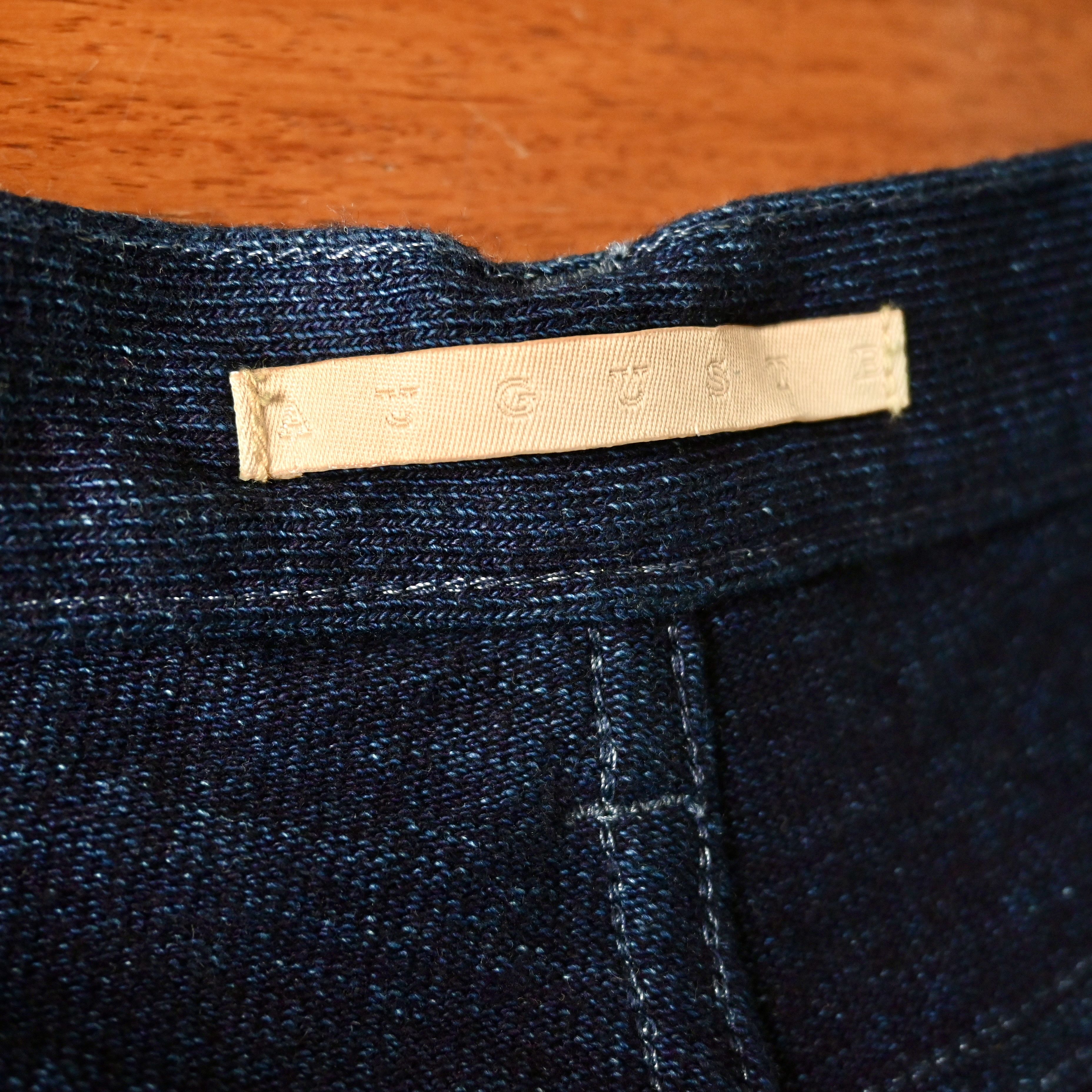Japanese Brand AUGUSTE PRESENTATION "denim tenjiku" indigo tapered jeans Size US 33 - 9 Thumbnail