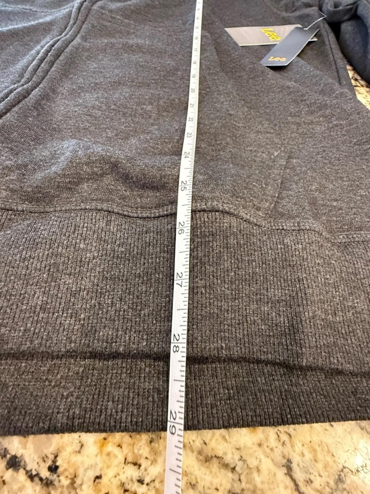 Lee Lee charcoal gray zip fleece lined hoodie sweatshirt SZ XL Size US XL / EU 56 / 4 - 12 Thumbnail