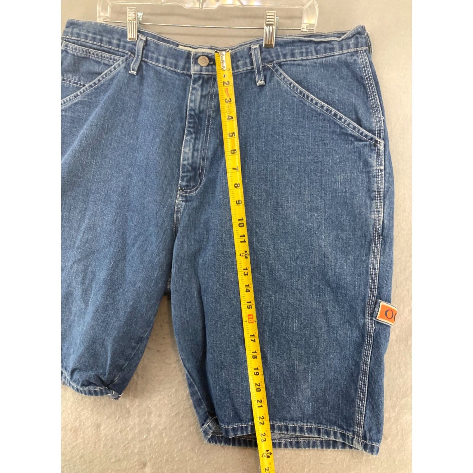 Vintage OCI Old College Inn Mens Shorts 38 Blue Carpenter Denim 90s Vintage 90s Size US 38 / EU 54 - 3 Thumbnail