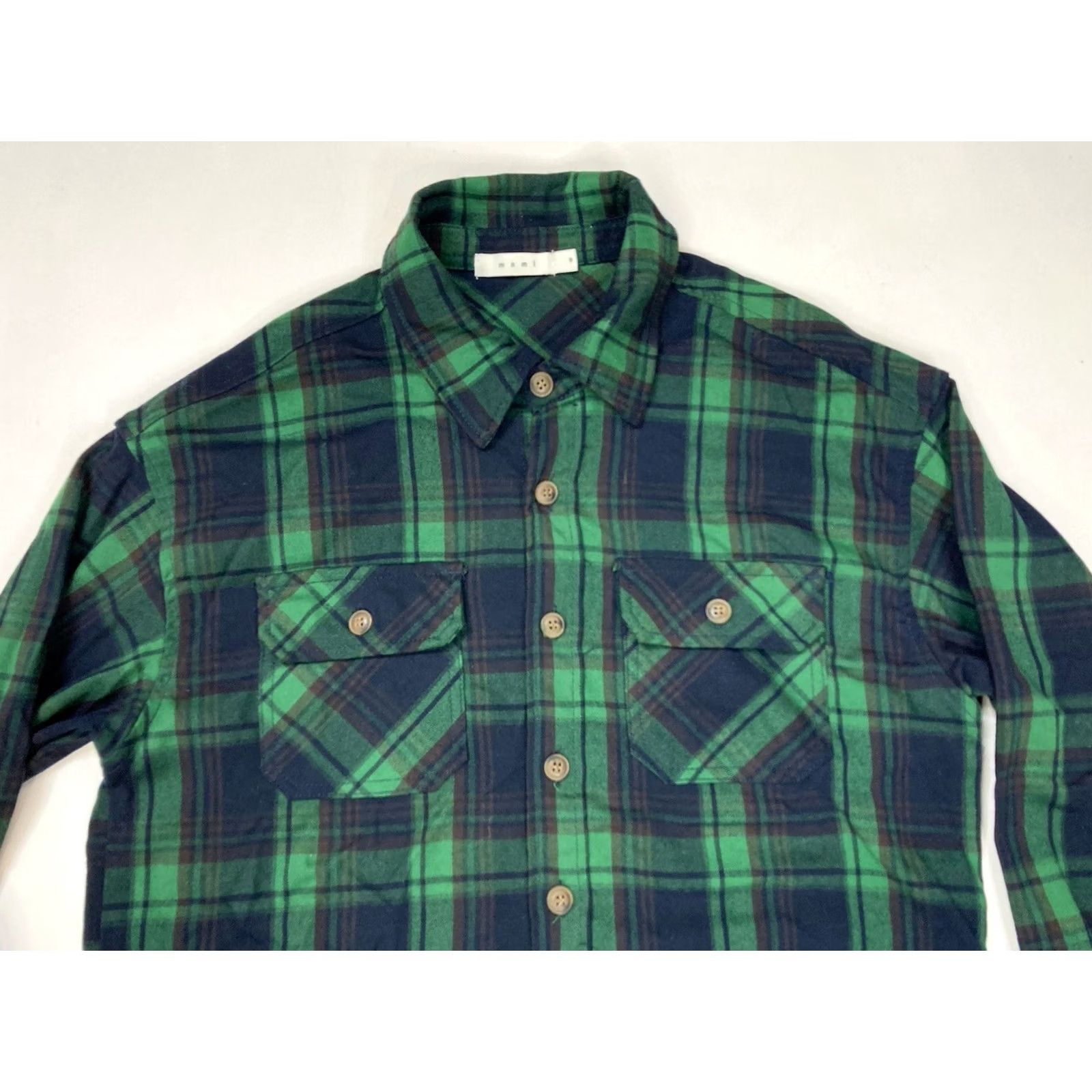 MNML MNML Plaid Button-Up Shirt Men Small Green Long Sleeve Pocket Shirt Size US S / EU 44-46 / 1 - 2 Thumbnail
