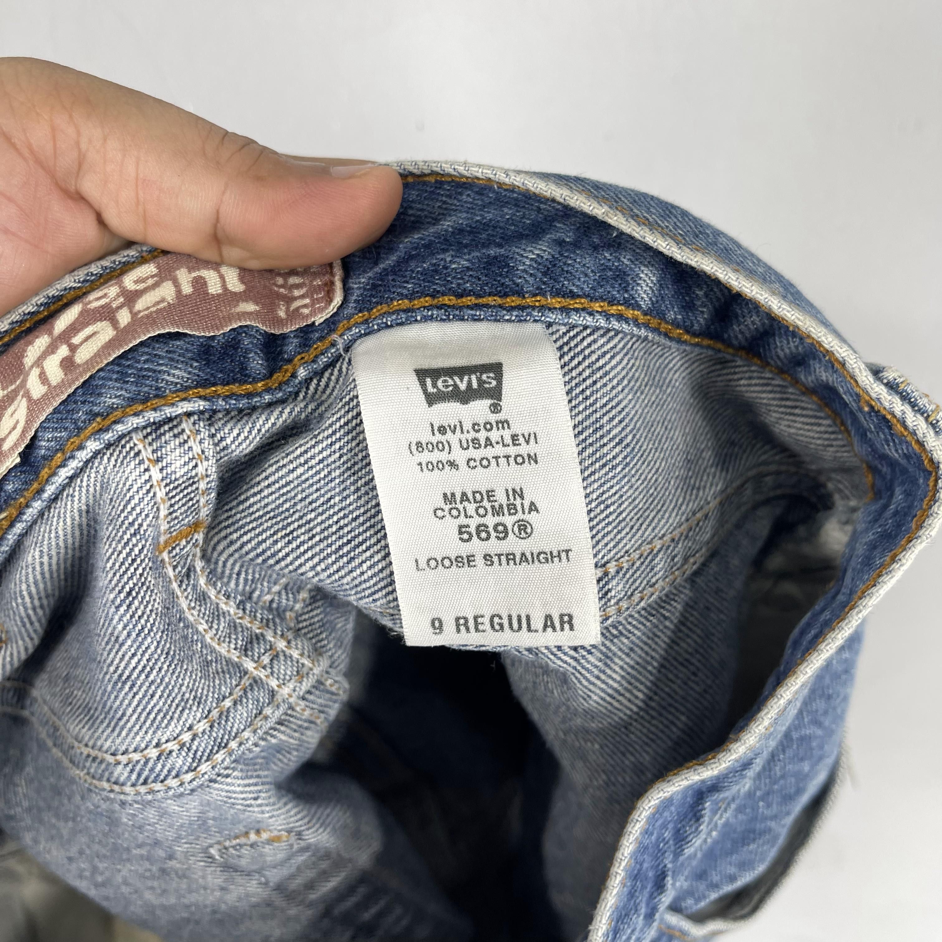 Levi's Size 23 Vintage Distressed Levis 569 Cutoff Ripped Jeans Size 23" - 5 Thumbnail